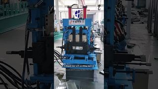 C-shaped steel with punching machine